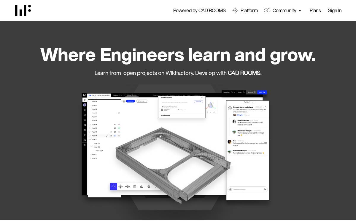 Wikifactory website preview