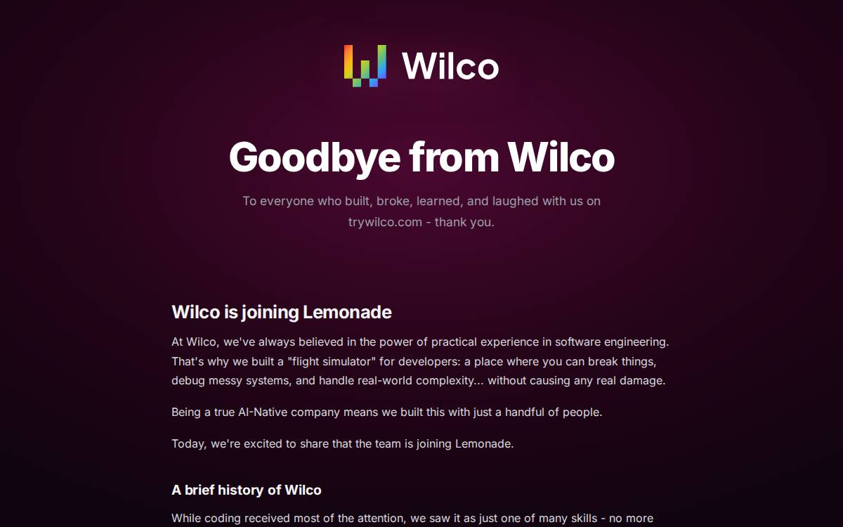 Wilco website preview