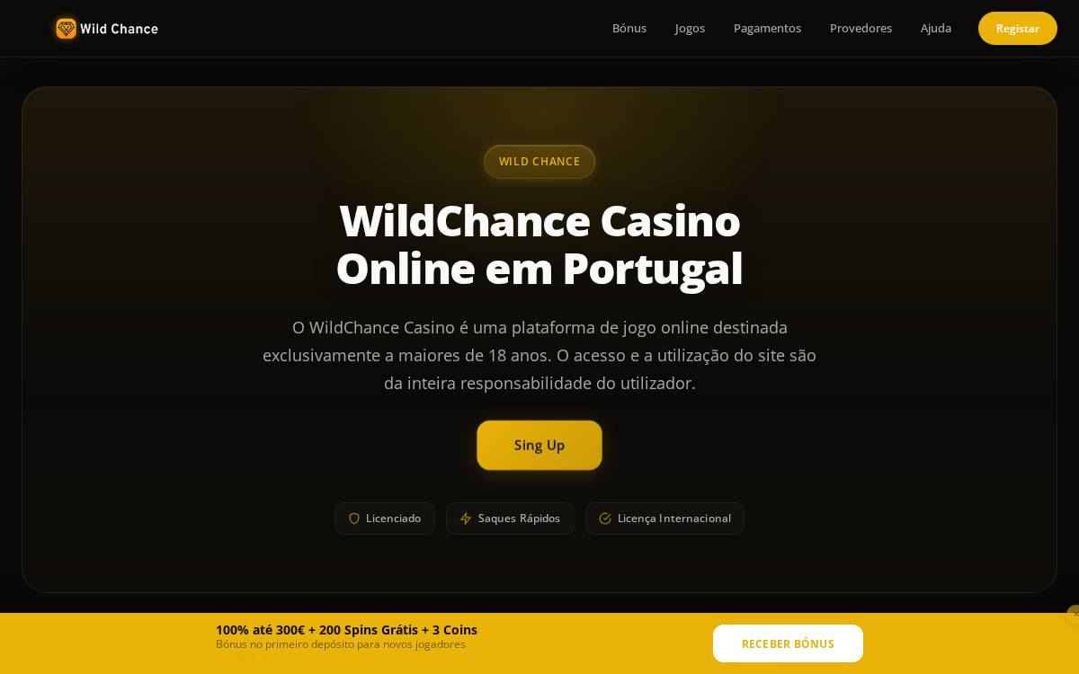 wild chance website preview
