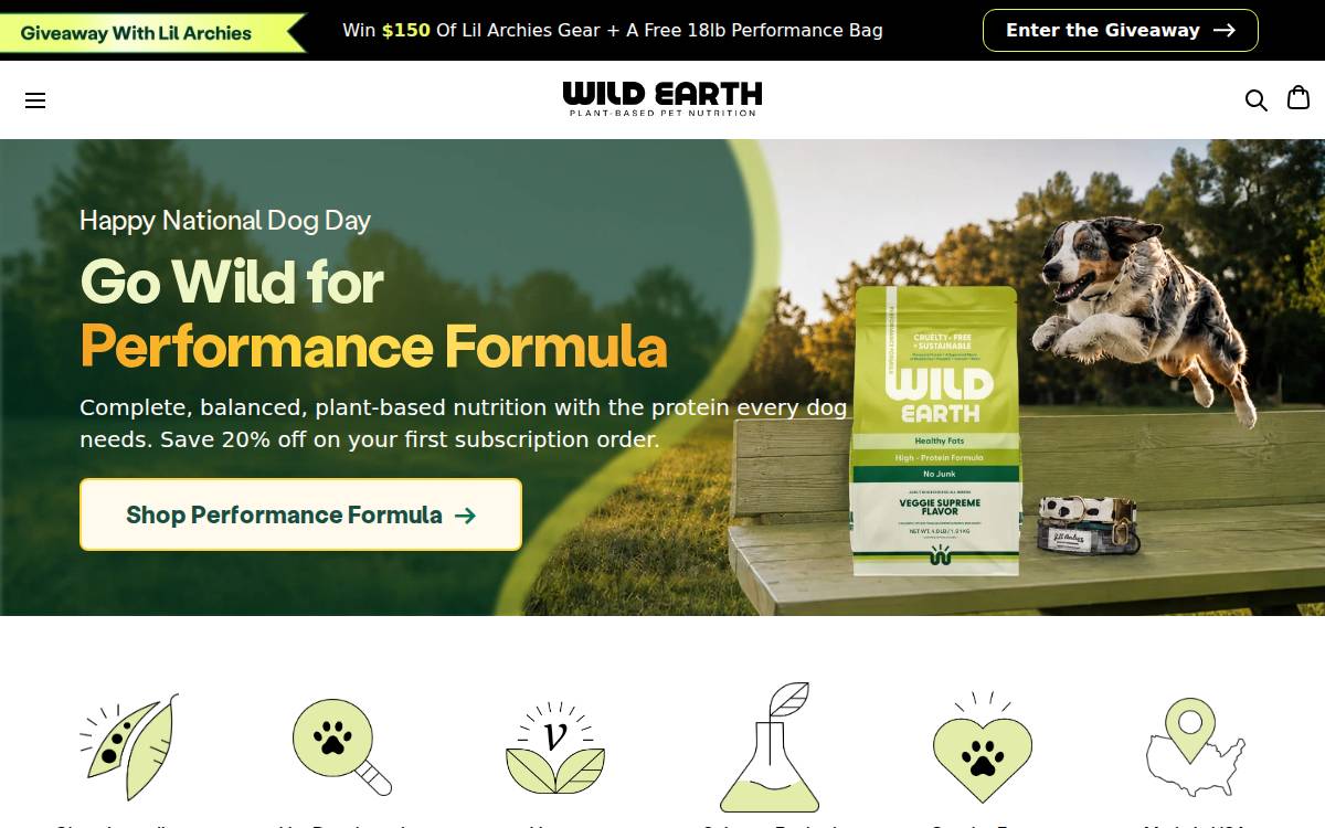 Wild Earth website preview