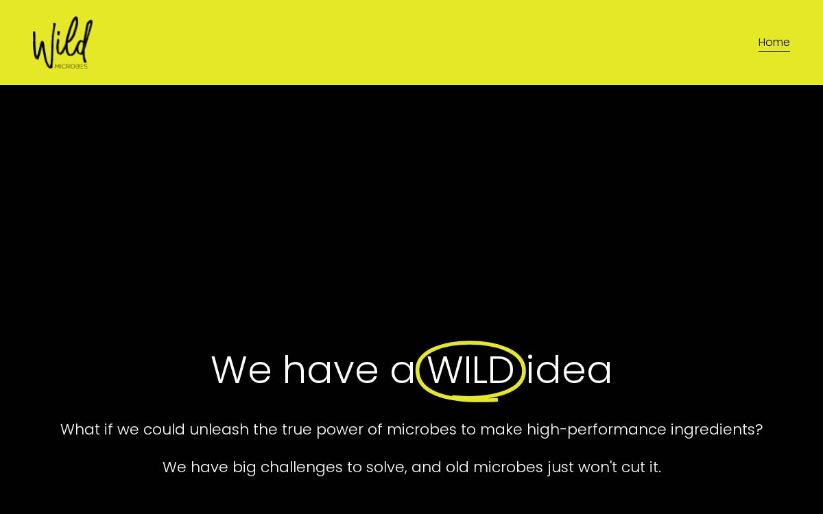 Wild Microbes website preview