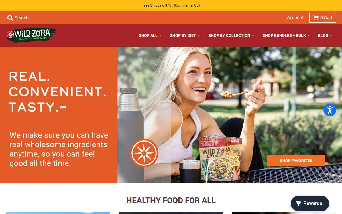 Wild Zora website preview