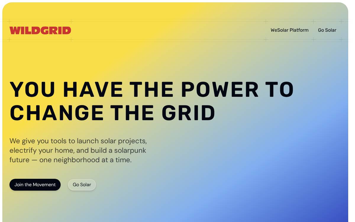 Wildgrid website preview