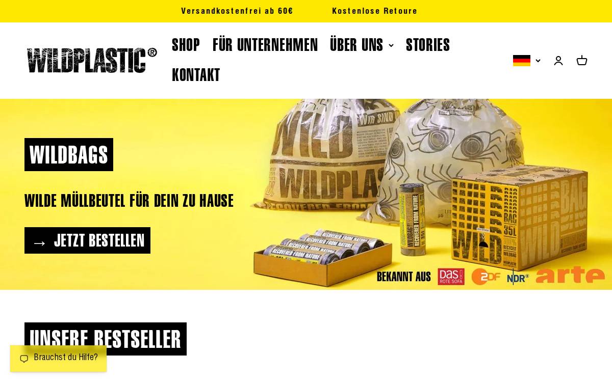 Wildplastic website preview