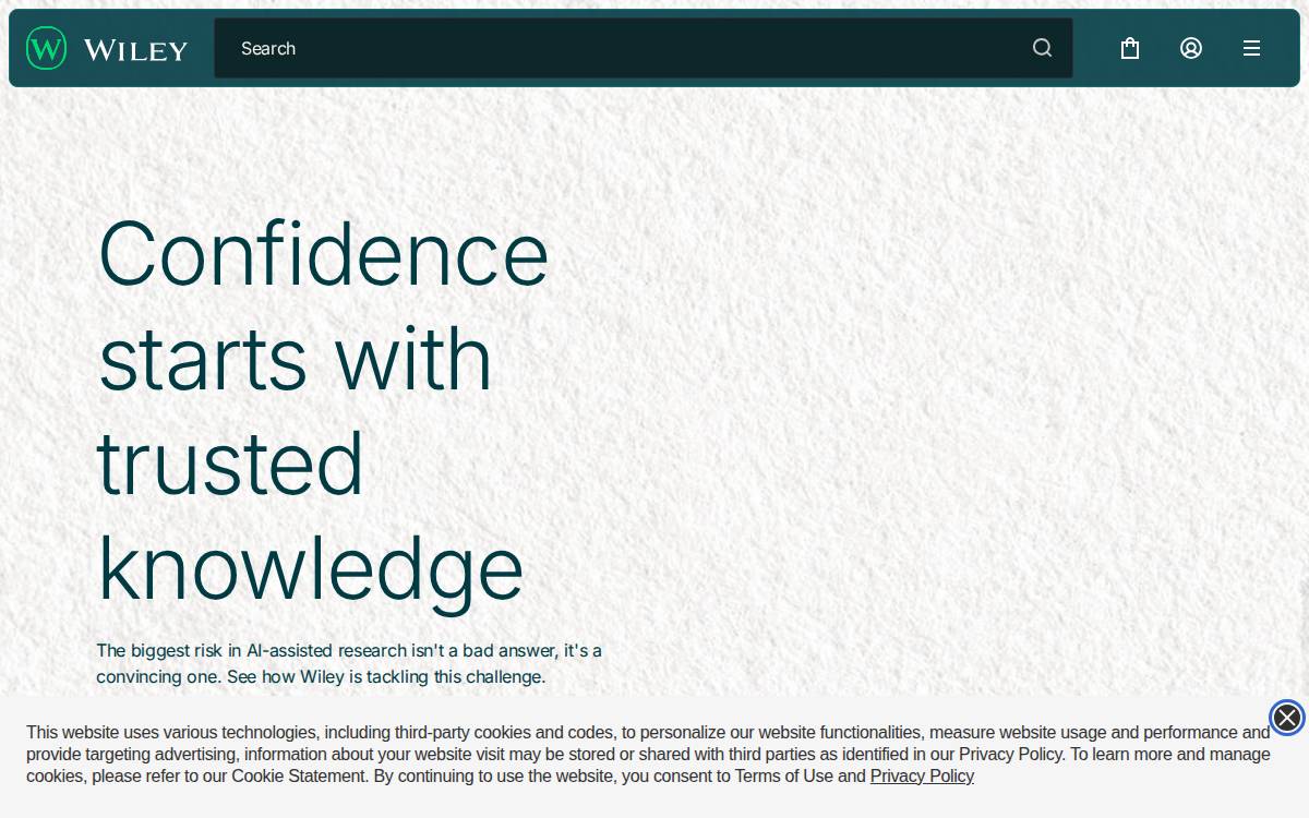 Wiley website preview
