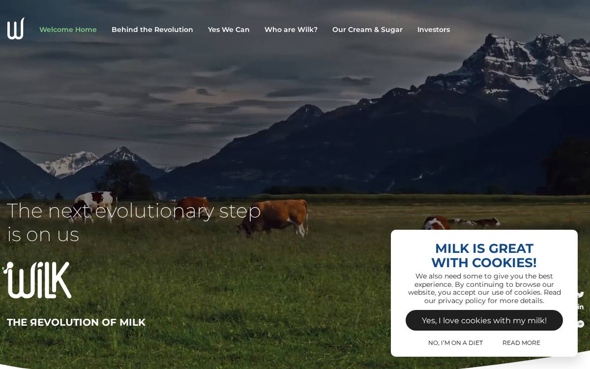 Wilkismilk website preview