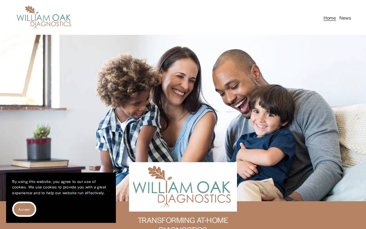 William Oak Diagnostics website preview
