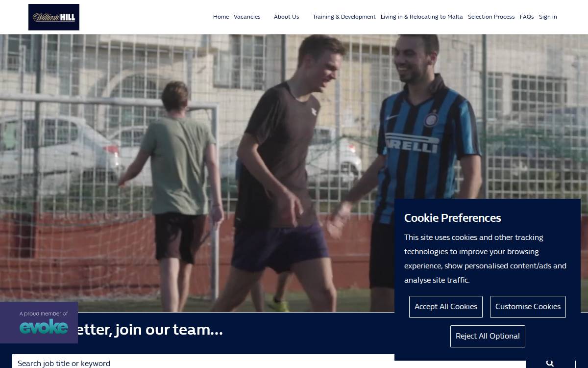 Williamhillinternational website preview