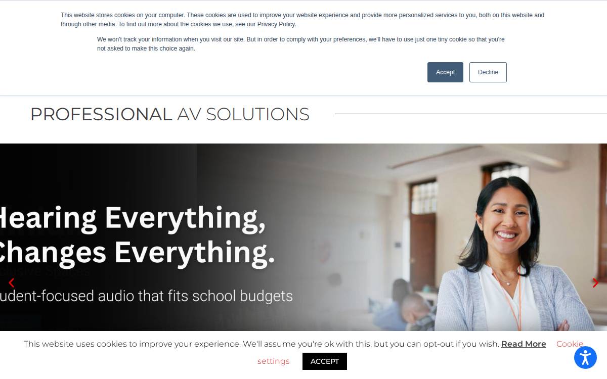 Williams AV website preview