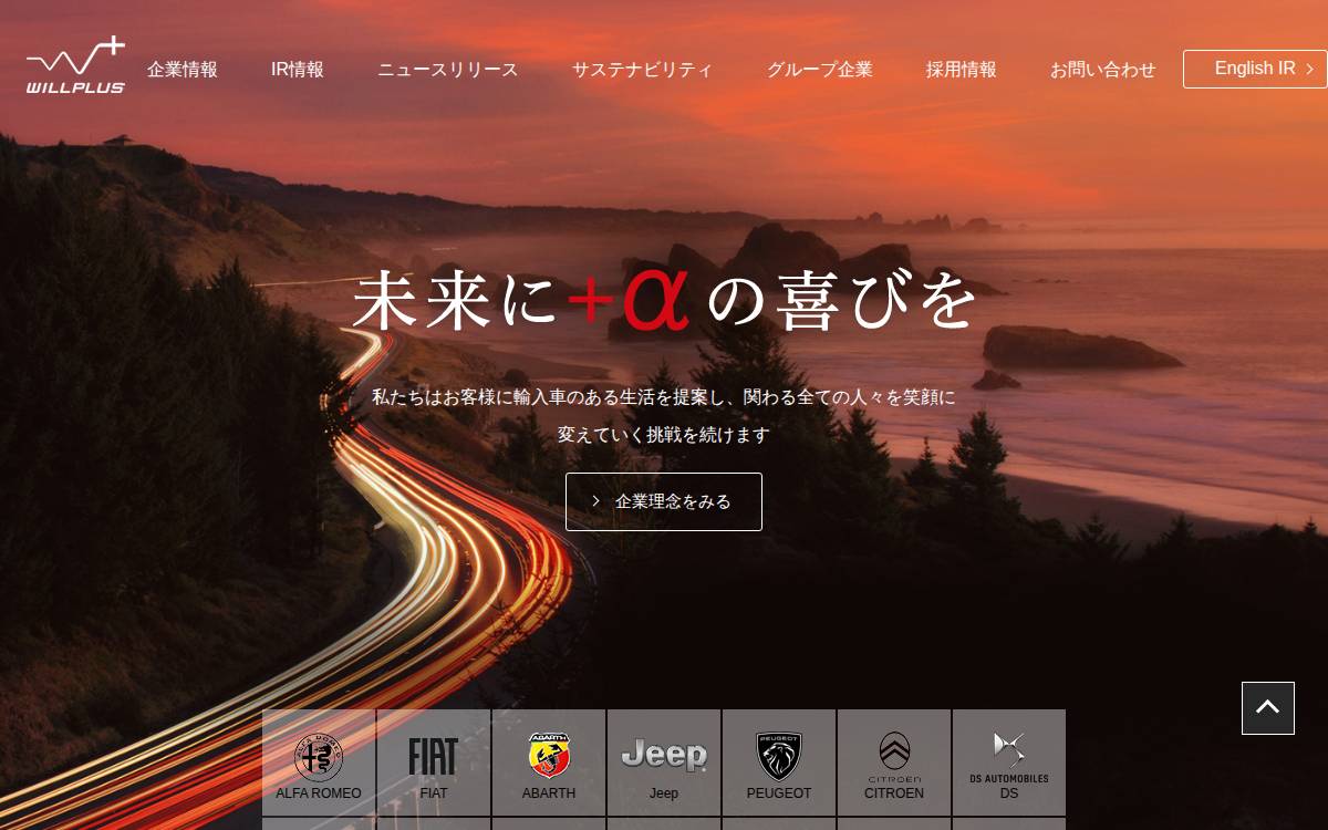 Willplus Holdings Co., Ltd. website preview
