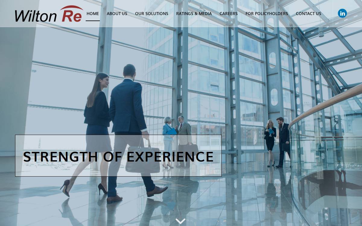 Wilton Re website preview