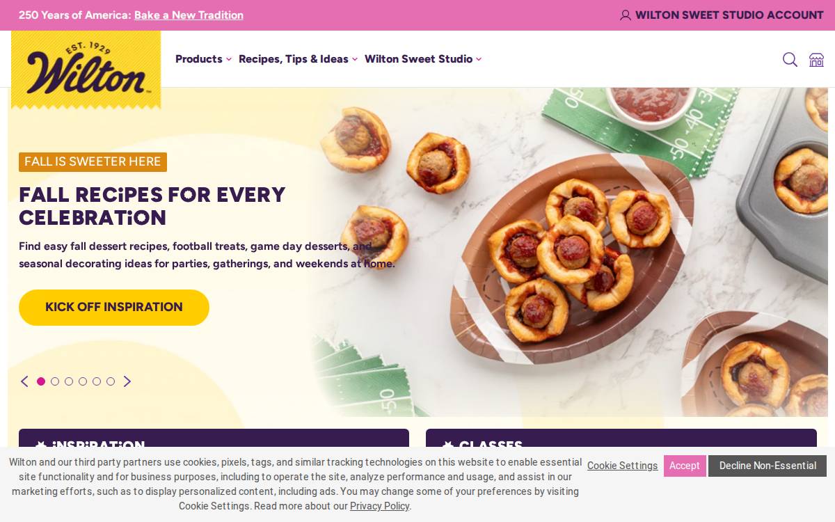 Wilton website preview