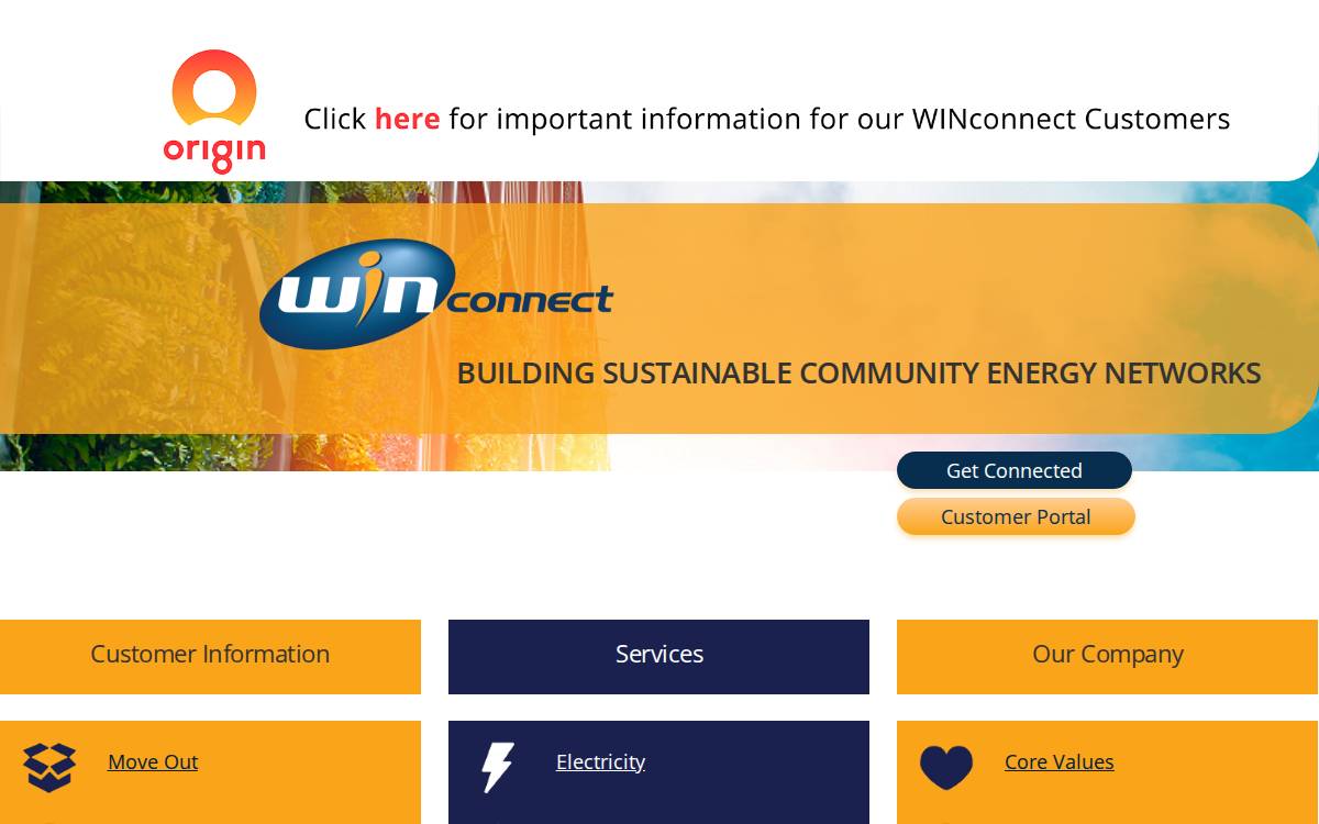WINconnect website preview