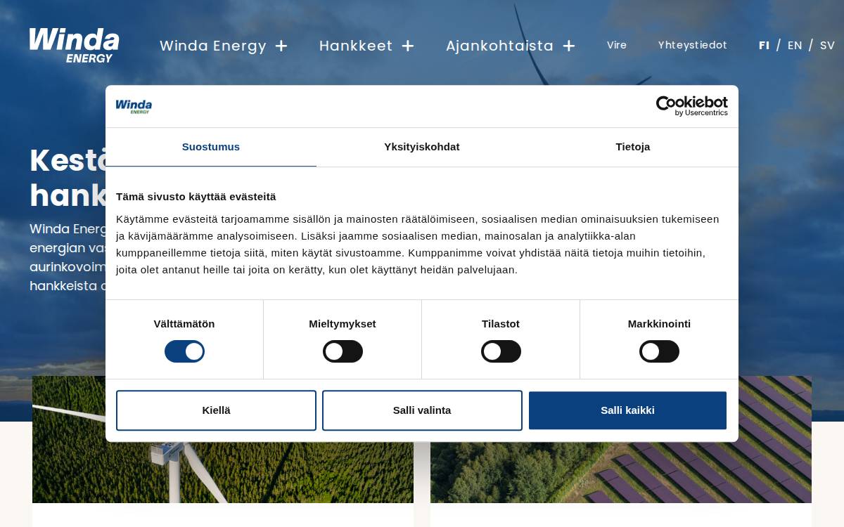 Winda website preview