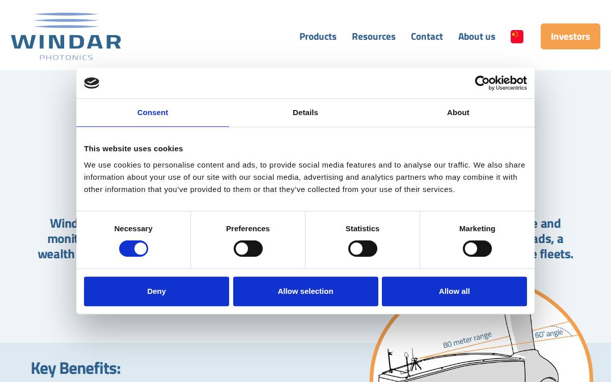 Windar Photonics website preview
