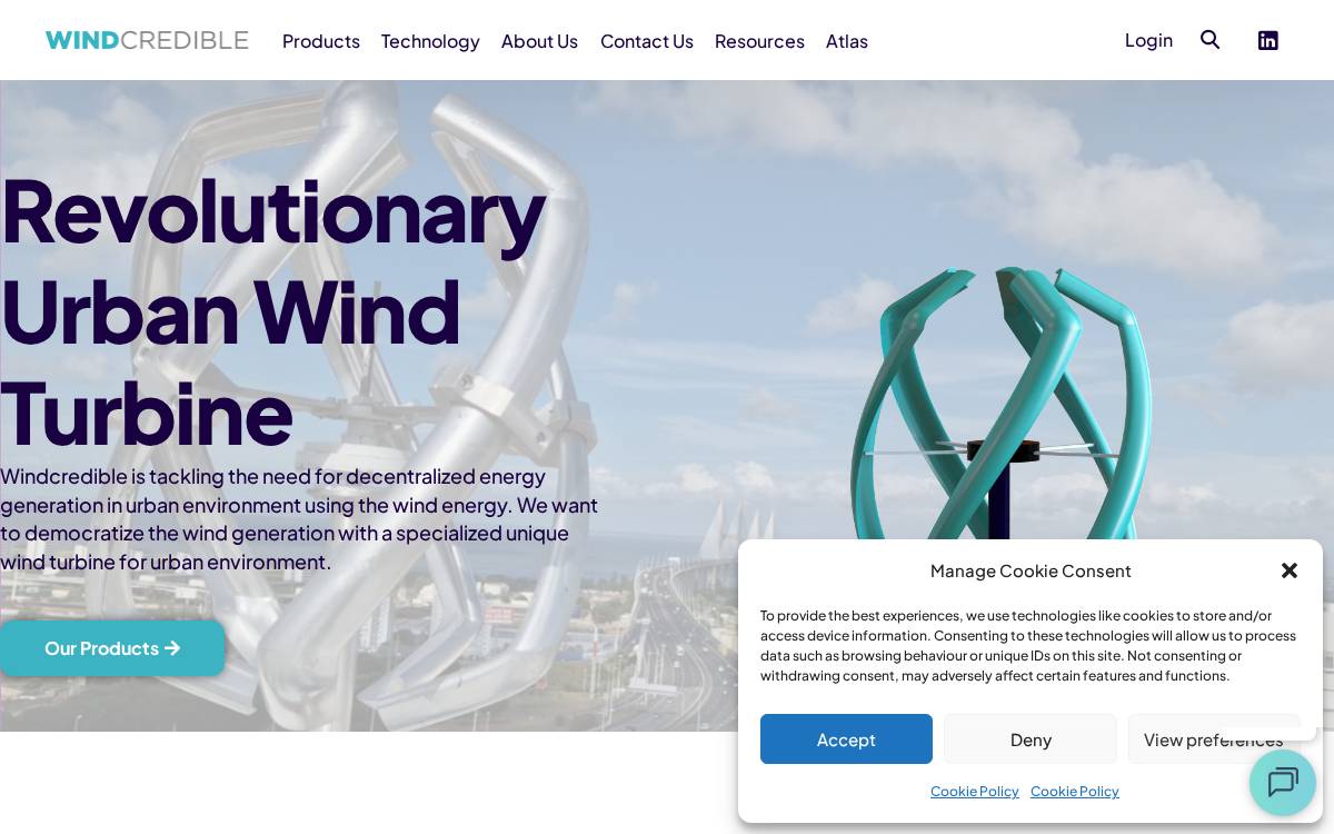Windcredible website preview