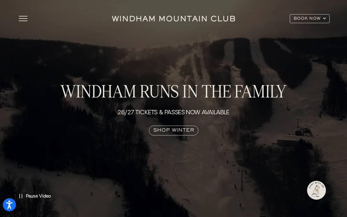 Windham Mountain Club website preview