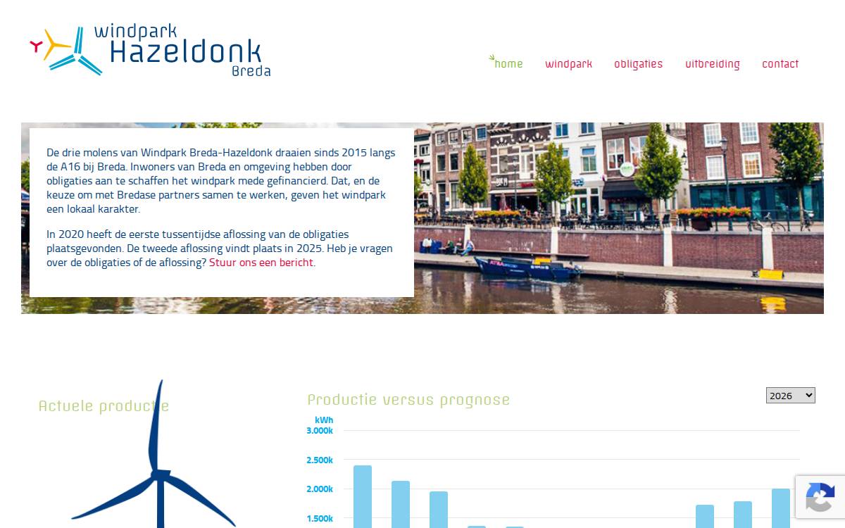 Windparkhazeldonk website preview