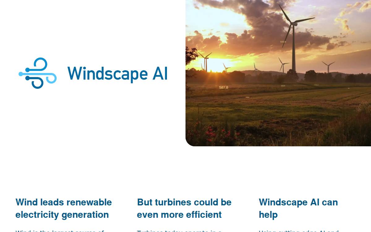 Windscape AI Inc. website preview