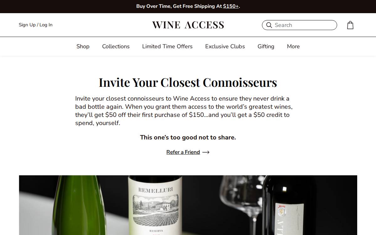 Wine Access website preview