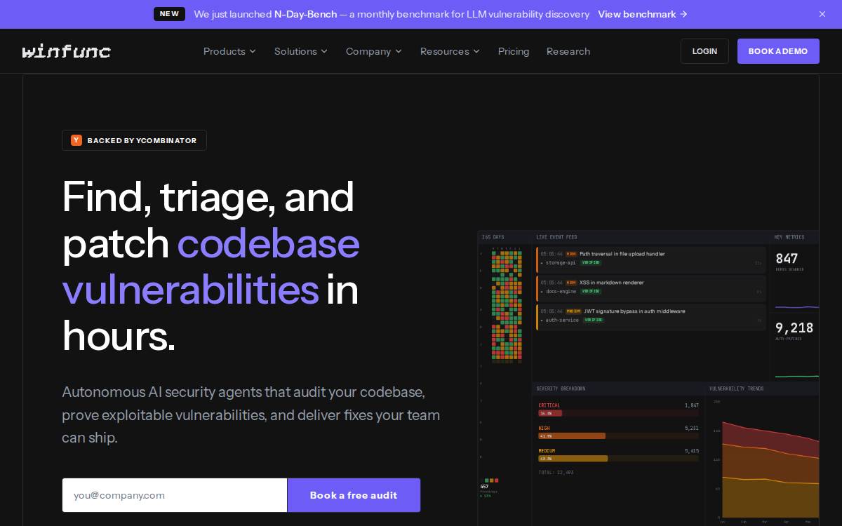 winfunc website preview