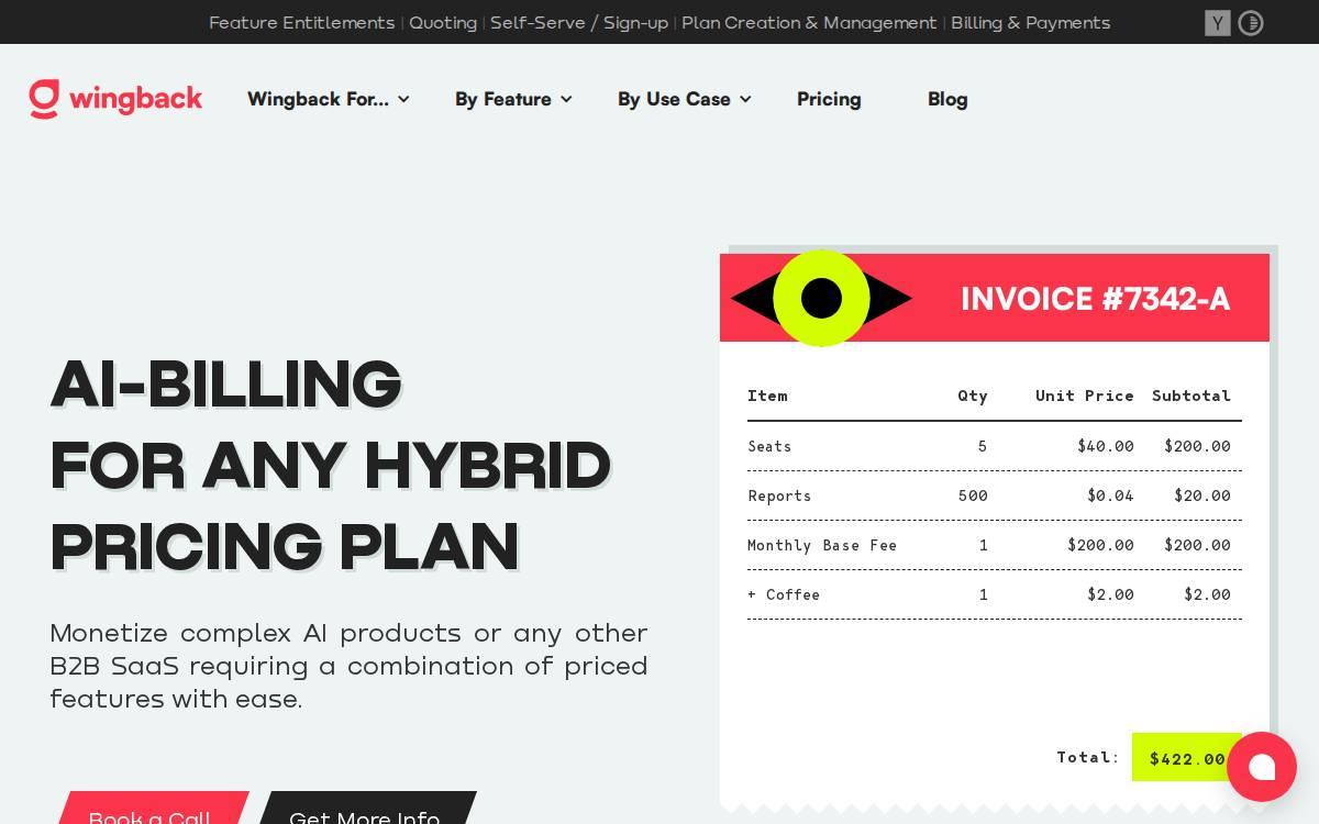 Wingback website preview