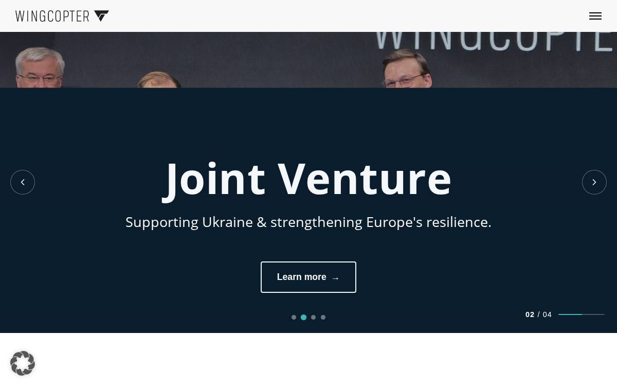 Wingcopter website preview