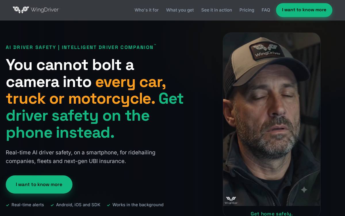 WingDriver website preview