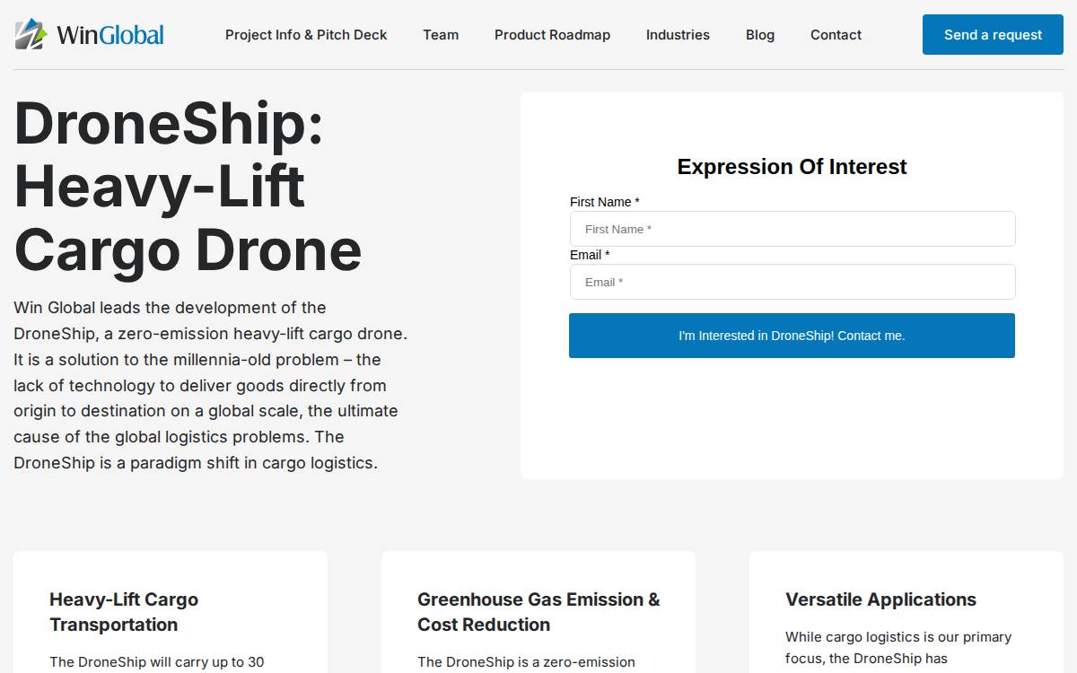 WinGlobal website preview