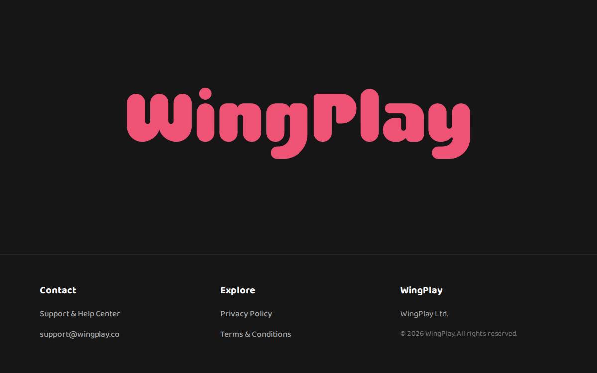 WingPlay website preview