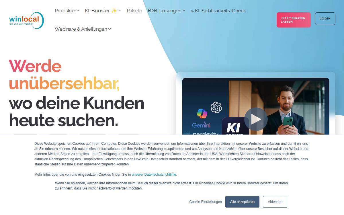 Winlocal website preview
