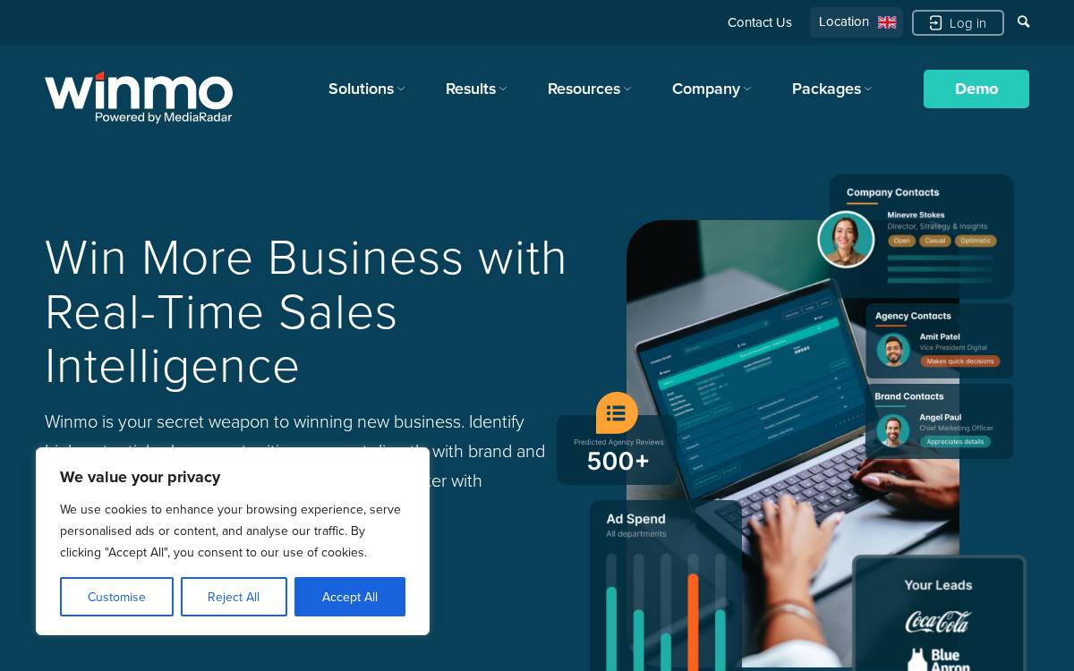 Winmo website preview