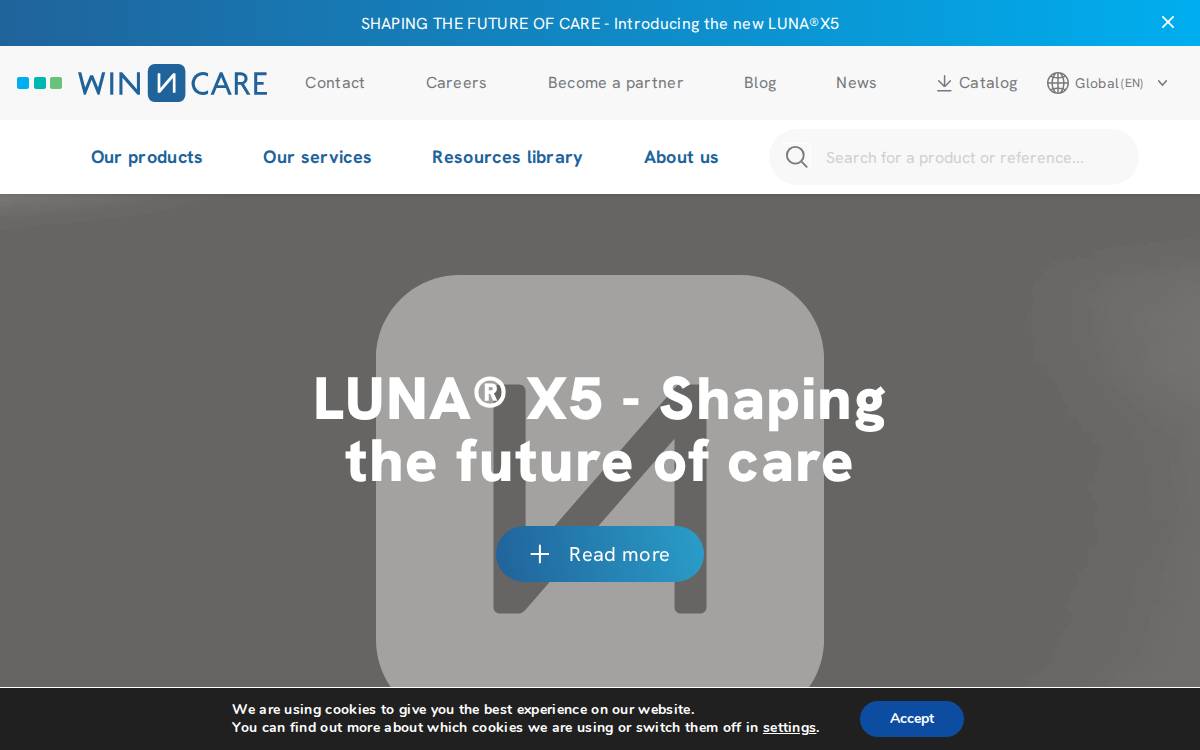 Winncare website preview