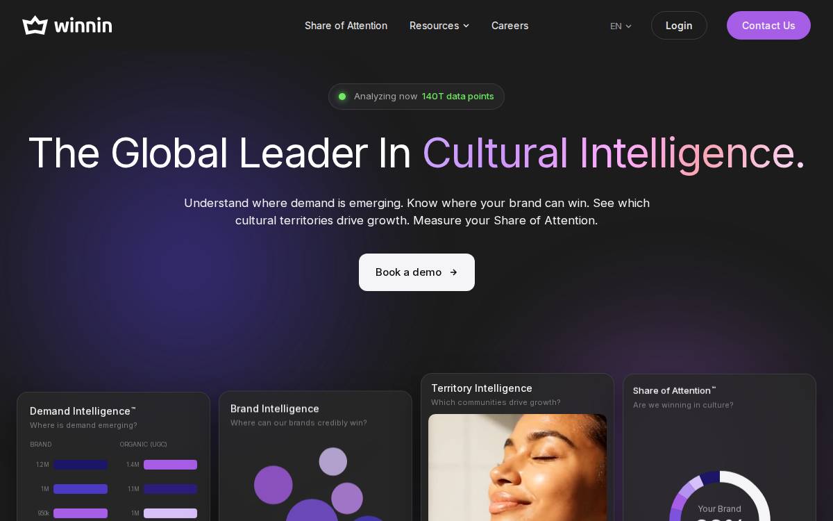 Winnin website preview
