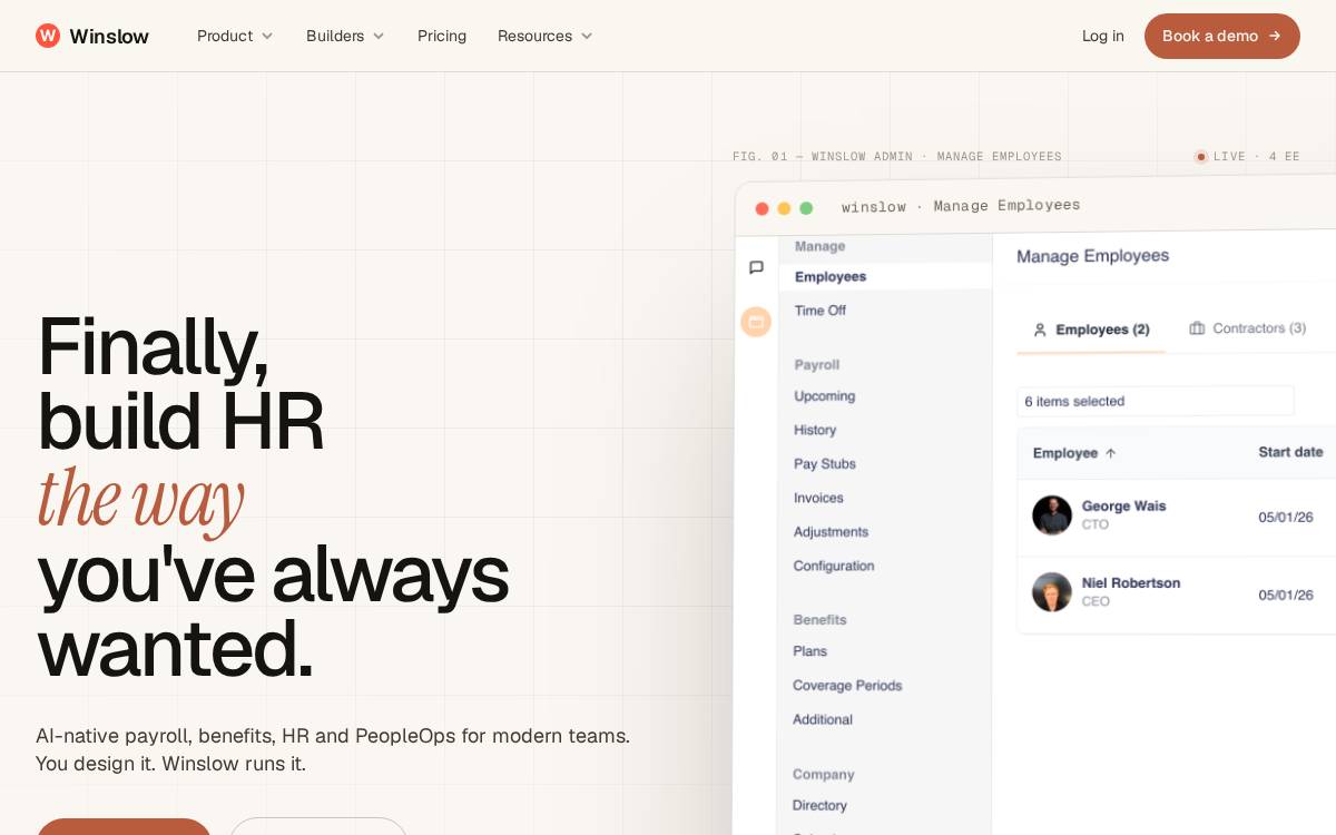 Winslow Private website preview