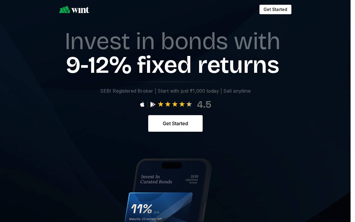 Wint Wealth website preview