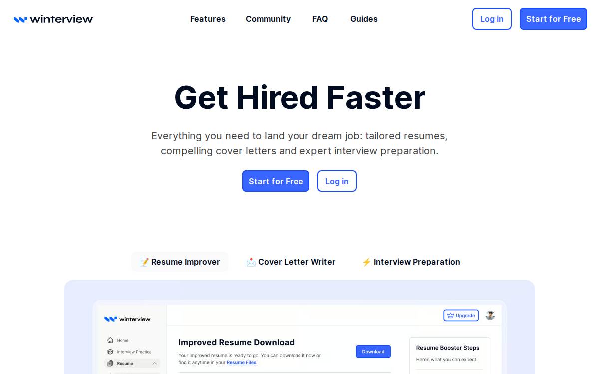 Winterview Website website preview