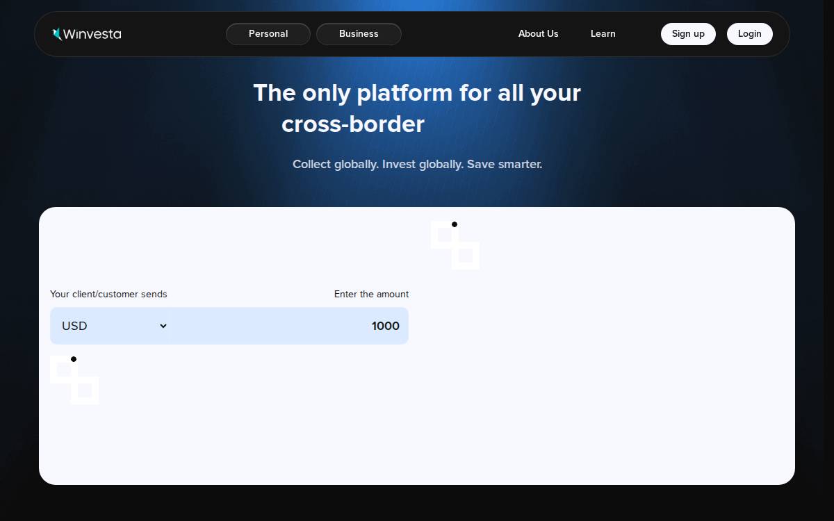 Winvesta website preview