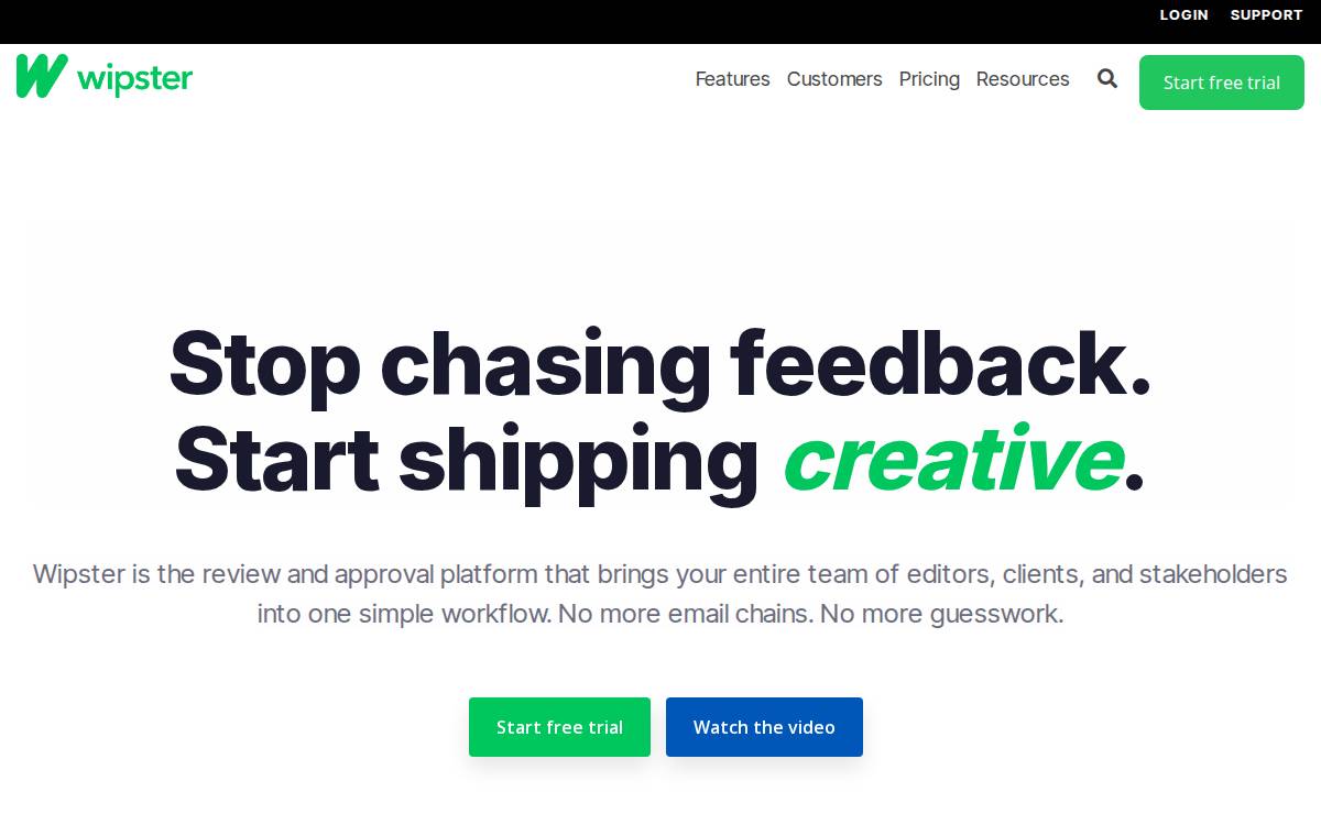 Wipster website preview