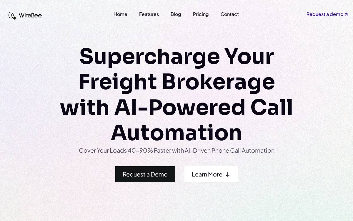WireBee website preview
