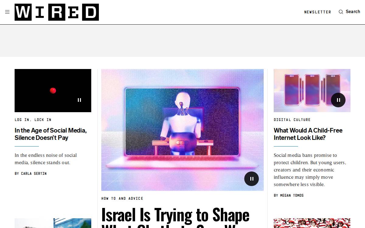 Wired website preview