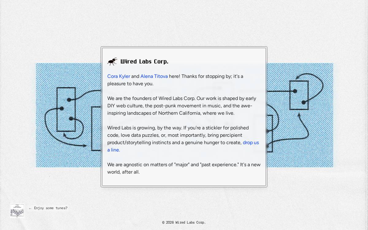 Wired Labs website preview