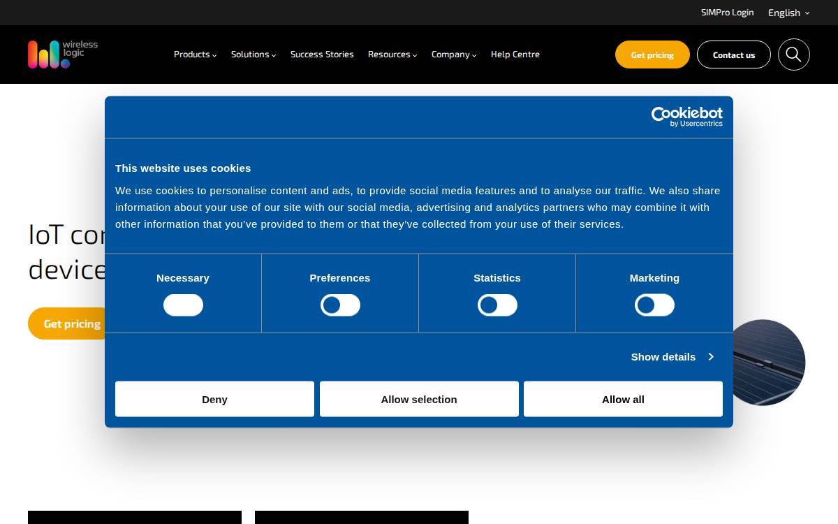 Wireless Logic website preview