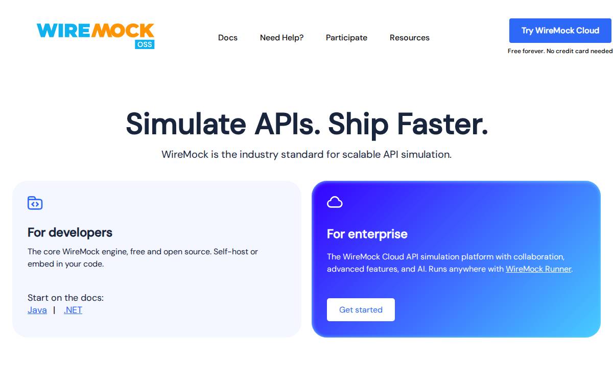 Wiremock website preview