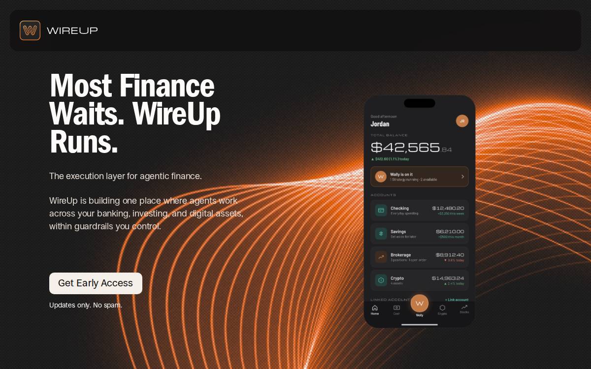 WireUp website preview