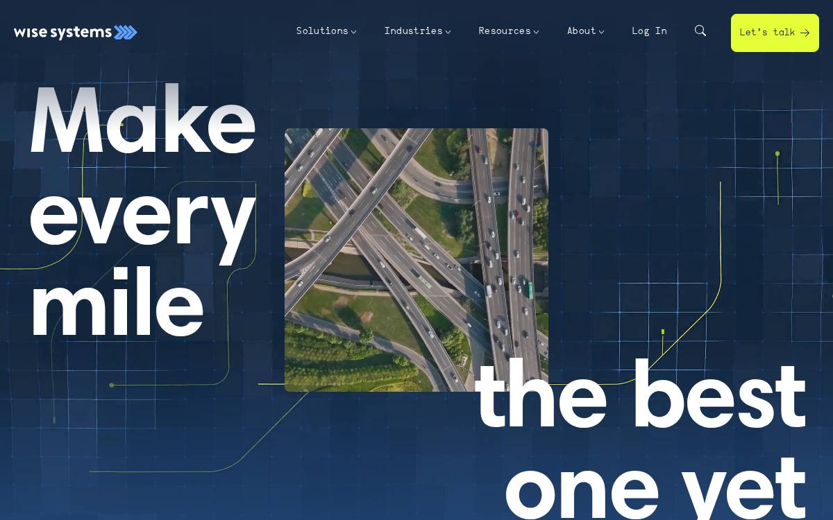 Wise Systems website preview
