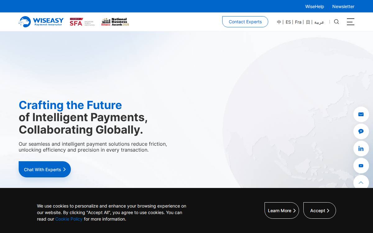 Wiseasy website preview
