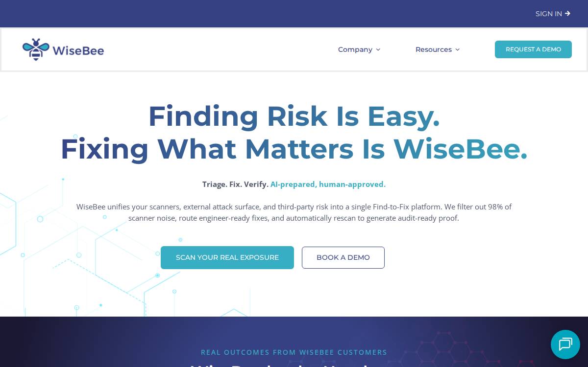 WiseBee website preview