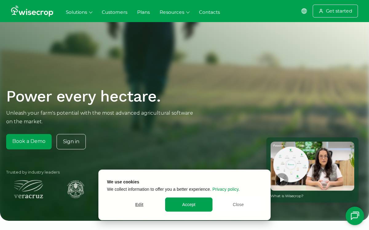 Wisecrop website preview