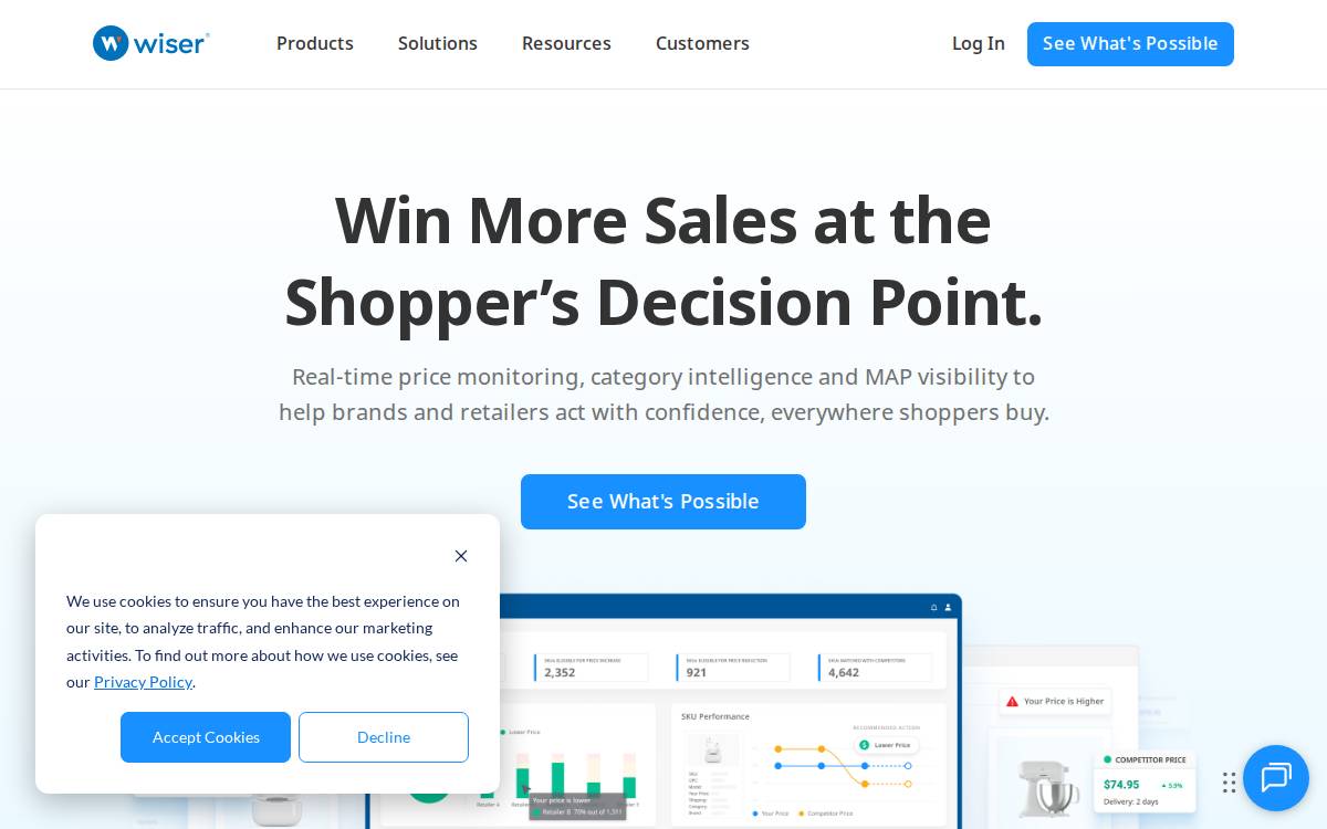Wiser website preview